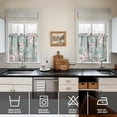 thumbnail image 4 of Exotic Floral Kitchen Curtains 3-Piece Set - Vibrant Hawaiian Hibiscus & Monstera Print, Semi-Sheer Farmhouse Tier Curtains with Valance, Rod Pocket Design, 4 of 6