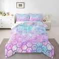 thumbnail image 1 of Erosebridal Bling Galaxy Bedding Queen Comforter Set, Abstract Geoemtry Down Comforter, Gradient Sequin print Decor, Ultra Soft, 1 of 7