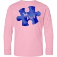 thumbnail image 3 of Inktastic Autism Awareness Be Kind Dark Blue Puzzle Piece Long Sleeve Youth T-Shirt, 3 of 5