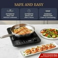 thumbnail image 3 of Elite Gourmet EIND57B SlimStore™ Induction Cooktop, Touch Controls, Ultra Thin 2" Profile, 10 Power Levels, Temps 140°F to 465°F, Fast Heat Up, Black, 3 of 9