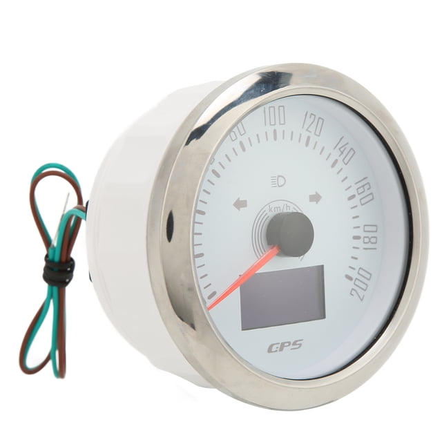 GPS Compteur de Vitesse, Compteur de Vitesse GPS GPS 85mm avec Clignotant 0-200KM H Réglable 7 Couleur Rétroéclairé pour Voiture RV Navire
