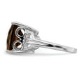 thumbnail image 4 of Sterling Silver Rhodium Smoky Quartz Ring, 4 of 5