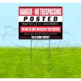 thumbnail image 1 of Danger Posted (18" x 24") Yard Sign, Includes Metal Step Stake, 1 of 6