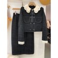 thumbnail image 5 of Vestido de falda de dos piezas para mujer, de doble botonadura Chaqueta corta, vestido de vaina para mujer, conjuntos formales elegantes, vestido de trabajo de 2 piezas, 5 of 5