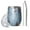 Light Blue Baseball, variant on 12oz Stemless Wine Tumblers Leopard Print and Baseballs Pattern Vacuum Insulated Stainless Steel Travel Tumbler Cups Mug with Lid and Straw for Champaign,Cocktail,Beer with Cleaning Brush