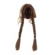 thumbnail image 3 of Peluca de muñeca de pelo femenino a escala 1:6, hermoso vestido, disfraz, muñeca, decoración, peluca de pelo para figuras femeninas de 12 pulgadas, doble marrón, 3 of 8
