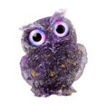 thumbnail image 4 of Estatua de búho, recuerdo, colección de animales, regalo, decoración de escritorio, mini figura de búho Violeta, 4 of 9