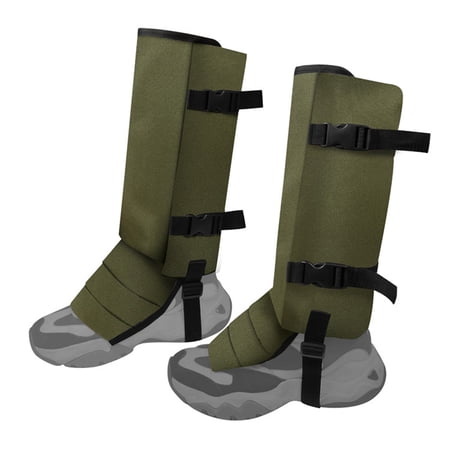 Riousery Snake Gaiters for Hiking Lightweight Breathable Snake Proof Leg Sleeves Adjustable Bite Proof Boots for Men Women Army Green