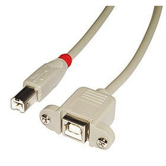 USB 2.0 cable type B/B extension, light-grey, 1m