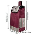 thumbnail image 2 of Minnieouse Bolsa de repuesto resistente para carrito de compras, experiencia de compra, bolsa de compras de tela Oxford duradera Envolturas para manijas de equipaje Vino rojo, 2 of 6