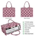 thumbnail image 2 of Large Capacity Tote Bag,Red Blue White Star Plaid Checkered Pattern Handbag Fashion Luxury Tote Bag,15.7"x13"x 5.1" Inches,Laptop Compatible, 2 of 6