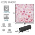 thumbnail image 3 of Beach Blanket Waterproof Picnic Blankets Sandproof Large Mat with Drawstring Bag Camping Grass Travel Hiking Park 78"x78" Pink Loving Heart, 3 of 6