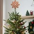thumbnail image 4 of Christmas Tree Topper,13" Christmas Feltcloth Tree Top Decoration Christmas Tree Top Snowflake Ornament Christmas Decorations, 4 of 6