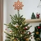 thumbnail image 4 of Adorno de copo de nieve para el topo del árbol de Navidad | Decoración de estrella de tela de fieltro, 33x25cm | Decoración navideña festiva, base de acero inoxidable resistente, fácil de usar, 4 of 6
