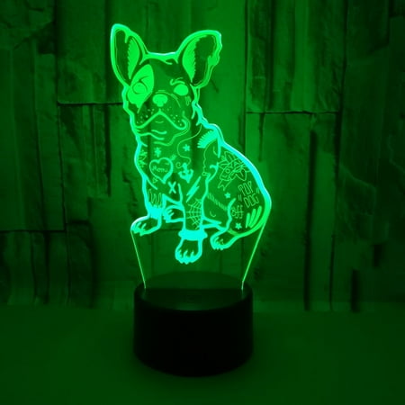 

3D LED Optical Illusion Acrylic Night Light with Remote & Smart Touch 7 Colors Changing（cat）