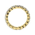 thumbnail image 3 of 14k Yellow Gold Prong-set Round-cut Cubic Zirconia Eternity Band, 3 of 5