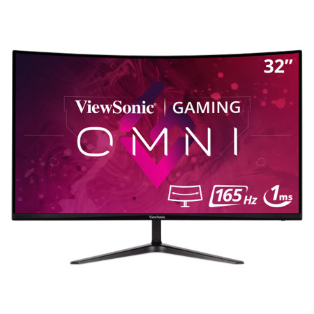 ViewSonic OMNI VX3218-PC-MHD 32 Inch Curved 1080p 1ms 165Hz Gaming Monitor with Adaptive Sync, Eye Care, HDMI and Display Port