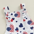 thumbnail image 5 of Ruyang Kids 4th of July Jumpsuit USA Clothes Toddler Baby American Flag Spaghetti Strap Romper Boys Girls Independence Day Sets, 5 of 6
