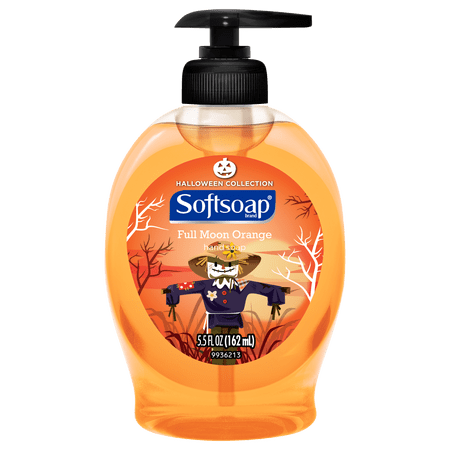 Softsoap Liquid Hand Soap Pump, Halloween Collection Full Moon Orange, All Skin Type, 5.5 oz