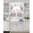 thumbnail image 3 of Red Spring Floral Swag Curtains for Living Room/Bedroom Windows, Elegant Pastoral Flowers Watercolor Kitchen Curtains and Valances Set 36 Inch Length, Light Filtering Swags Valance Curtain Panels, 3 of 5