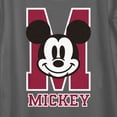 thumbnail image 2 of Women's Mickey & Friends M Collegiate Mickey Logo Scoop Neck Charcoal Small, 2 of 4