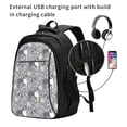 thumbnail image 2 of Balery Cute Dog And Flowers Print USB Charging Backpack for Men and Women - Water-Resistant, Anti-Theft Laptop Backpack with USB Port for Travel, Work, School, and College, 2 of 7
