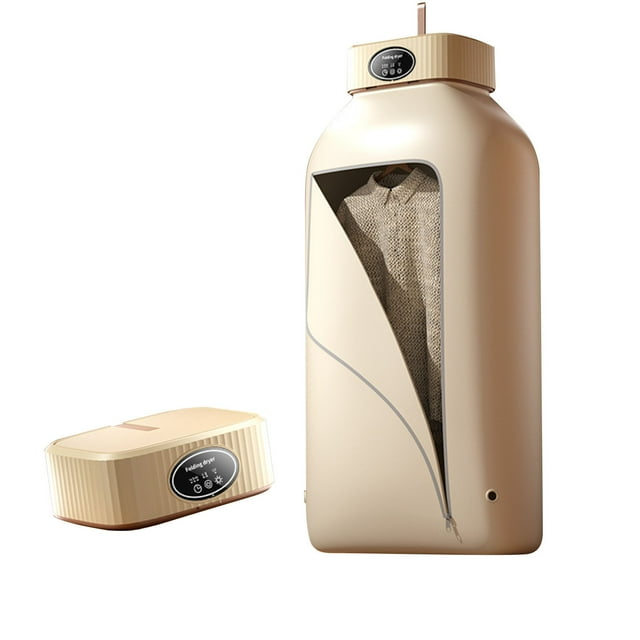 Séchoir Portable pour Appartements, Machine de Lavage et de Séchage Portable, Machine de Séchage Portable Multifonction, Mini Machine de Séchage Intérieure à 2 Niveaux Réglables avec Sac de Séchage, Séchoir à Vêtements Portable