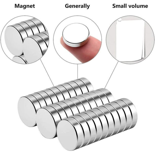 Aimant de néodyme 15 mm de diamètre x 3 mm pour Tableau magnétique,  réfrigérateur, Tableau Blanc
