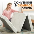 thumbnail image 5 of Cheer Collection Tri-Fold Futon Mattress for Guests with Soft Bamboo Washable Cover, 75" x 25" x 4", 5 of 5