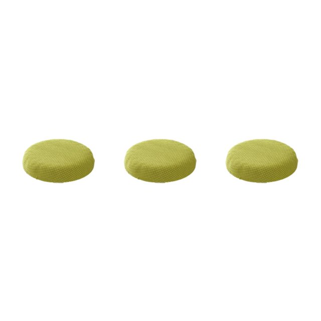 Decodeary Soft And Stool Cushions With Elastic Band – Any Space Round Cushion Polyester Seat Covers Fits Most Stools green yellow 3Set