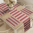 thumbnail image 2 of Ambesonne Christmas Table Runner & Placemats, Scandinavian, Placemat 4 pcs + Runner 16"x90", Red White, 2 of 2