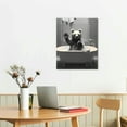 thumbnail image 2 of COMIO Black and White Animals Wall Art Bear Take Bath in A Bathtub Pictures Poster Funny Bathroom Decor Canvas Prints Painting for Kid's Room Bedroom Home Decoration, 2 of 4