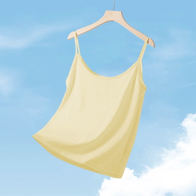 Wzzjkit Débardeurs pour Femmes Mode Décontractée Ample et Confortable Couleur Unie Sans Manches Col Rond Camisoles