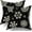 Black Xmas Snowflakes, variant on Red White Snowflakes Winter Christmas Pillow Covers 18x18 Set of 2 Xmas Snow Holiday Decoration Print Decorative Outdoor Pillowcases Seasonal Farmhouse Throw Cushion Case Decor for Couch Sofa Bed