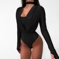 thumbnail image 3 of Mono ajustado para mujer, mono tipo túnica de seda ajustado, traje de playa de retazos FLhrweasw Para estrenar, 3 of 9