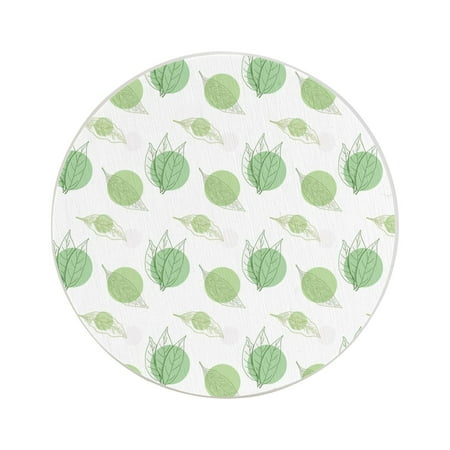 

Circular Drink Coasters Set Bayleaf Patt Pattern Beautiful Home Decor Diatomite Heat-Resistant Diatomite Protect Table Countertop