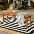 thumbnail image 2 of Walker Edison Banc de Salle à Manger Moderne pour Patio avec Design Chevron, Marron (Ensemble de 1), 2 of 5