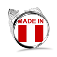 thumbnail image 1 of Peru Bague Amour Pays Ajustable pour Fiançailles de Mariage, 1 of 3