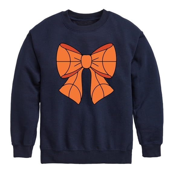 Instant Message - Basketball Bow - Youth Crew Fleece Sweatshirt