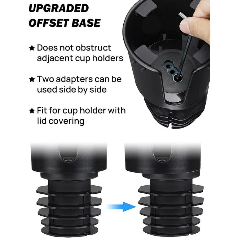 JOYTUTUS Car Cup Holder Expander with Offset Base, Compatible with