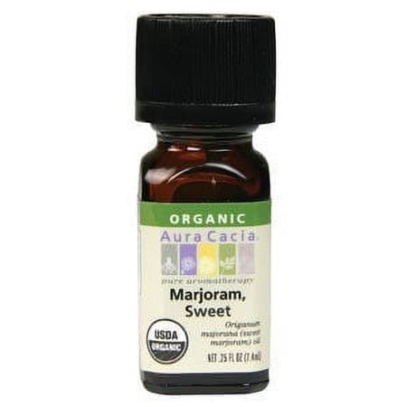 Aura Cacia Organic Essential Oil, Sweet Marjoram, 0.25 Fl Oz