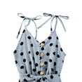 thumbnail image 2 of Kiapeise Girls Polka Dot Playsuit with Belt,Ruffles Strap Jumpsuit, 2 of 6