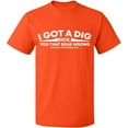 thumbnail image 2 of OXI T-Shirt - I Got Dig Bick, Basic Casual T-Shirt for Men's and Women Fleece T-Shirt Short Sleeve - Orange Small, 2 of 3