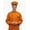 Orange, variant on Men's Green 3/4 Sleeve Chef Coat with Black Trim & Free Chef Cap, Professional Kitchen Uniform Jacket for Restaurant, Bakery & Culinary Professionals, Sizes XS-6XL