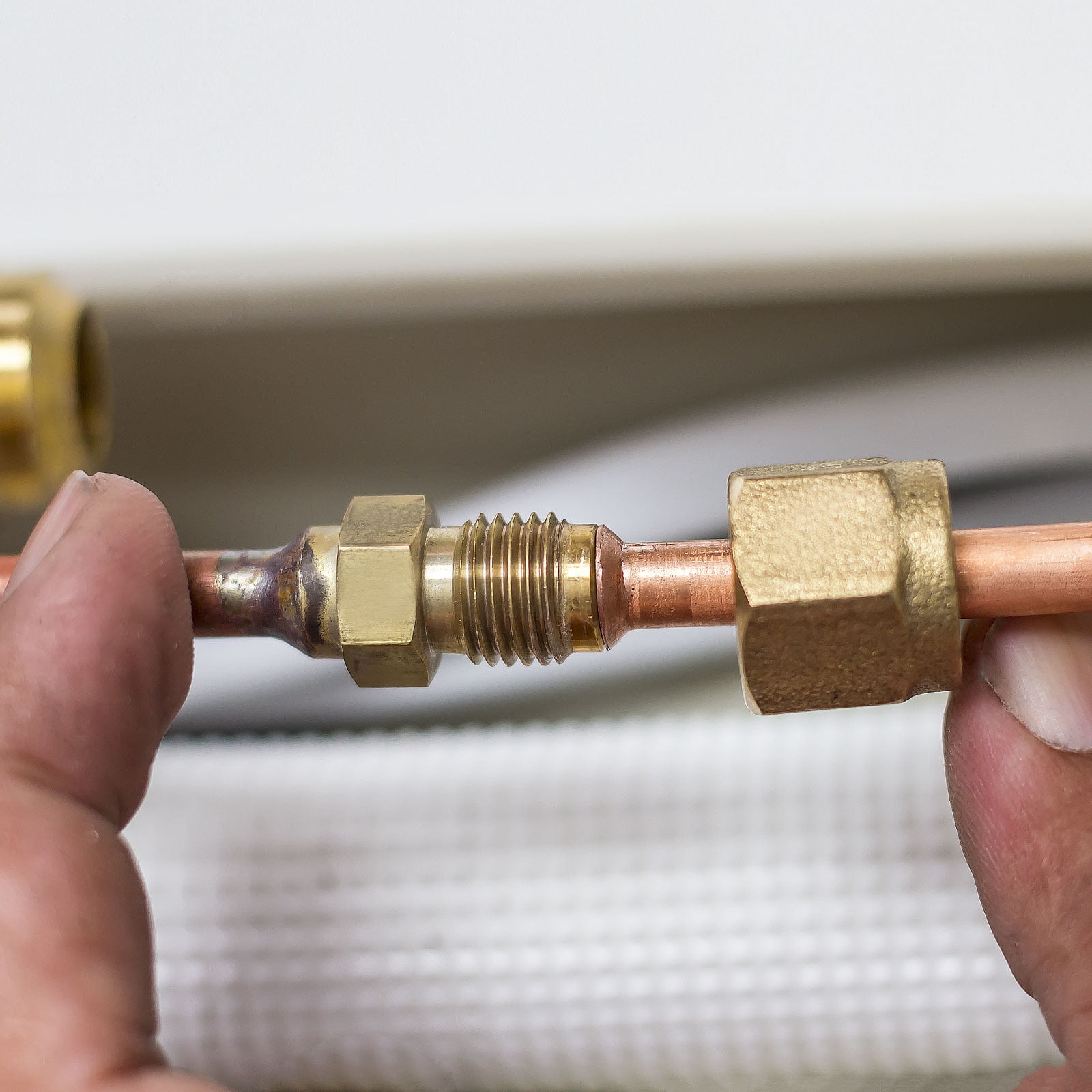 Unique Bargains Brass Compression Nut Fitting for Plumbing Systems 8.5 x 10mm