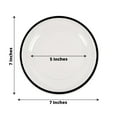 thumbnail image 3 of Efavormart 10 Pack Clear Regal Plastic Appetizer Dessert Plates With Black Rim, Round Disposable Salad Plates - 7", 3 of 10