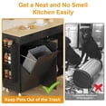 thumbnail image 3 of Rolling Kitchen Island Cart with Trash Can Storage ,Kitchen Island with Drop Leaf & Power Outlet , Kitchen Rolling Island with Spice Rack & Towel Rack, Holder, Knife Mobile Island Table for Kitchen, 3 of 6