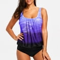 thumbnail image 3 of Lopeceal Tankini Swimsuit for Women Tummy Control Two Piece Bathing Suit Ombre Tank Tops and Shorts Modest Swimwear, 3 of 4