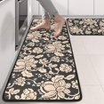 thumbnail image 2 of Kitchen Rugs Sets Of 2,Pioneer Flower Floral Print Pattern Anti Fatigue Kitchen Mat Rugs Non Slip Washable,Decorative Kitchen Floor Mats for Kitchen,Sink,Laundry,17"x47"+17"x47", 2 of 5