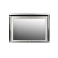 thumbnail image 2 of Benjara Lee 38 x 50 Dresser Mirror, Modern LED Light Trim, Silver Hardwood Frame, 2 of 5